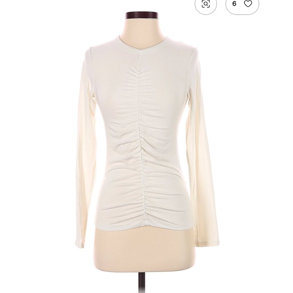 rag & bone Lucy Shirred Long Sleeve Top
